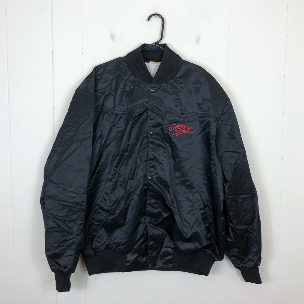 Vintage George Strait Satin Tour Jacket Sz 2XL